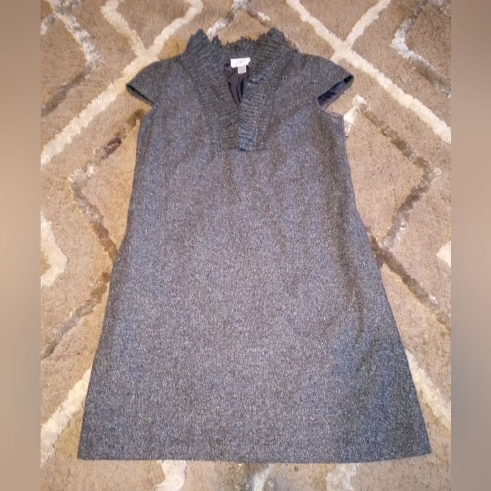 New Ann Taylor Loft Size 6 Wool Blend Dress With Ruffles